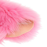 Max Soft Sheepskin Fluffy Faux Fur Rug Mat Small Rugs Flower 60cm Dark Pink