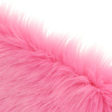 Max Soft Sheepskin Fluffy Faux Fur Rug Mat Small Rugs Flower 60cm Dark Pink