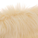 Max 80cm Soft Sheepskin Fluffy Skin Faux Fur Fake Rug Mat Rugs Beige