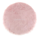 Max 80cm Soft Sheepskin Fluffy Skin Faux Fur Fake Rug Mat Rugs Light Pink