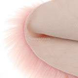 Max 80cm Soft Sheepskin Fluffy Skin Faux Fur Fake Rug Mat Rugs Light Pink