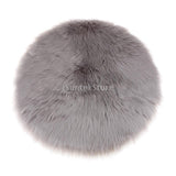 Max 80cm Soft Sheepskin Fluffy Skin Faux Fur Fake Rug Mat Rugs Gray