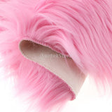 Max 80cm Soft Sheepskin Fluffy Skin Faux Fur Fake Rug Mat Rugs Dark Pink