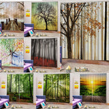 Max Set of 2 Panel Digital Printing 3D Curtains Window  autumn tree
