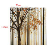 Max Set of 2 Panel Digital Printing 3D Curtains Window  autumn tree