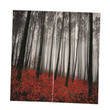 Max Set of 2 Panel Digital Printing 3D Curtains Window  flower and tree
