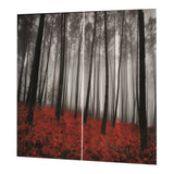 Max Set of 2 Panel Digital Printing 3D Curtains Window  flower and tree