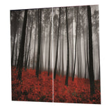 Max Set of 2 Panel Digital Printing 3D Curtains Window  flower and tree