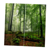 Max Set of 2 Panel Digital Printing 3D Curtains Window  Forest