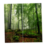 Max Set of 2 Panel Digital Printing 3D Curtains Window  Forest