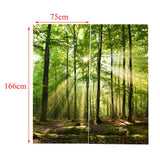 Max Set of 2 Panel Digital Printing 3D Curtains Window  Sunshine