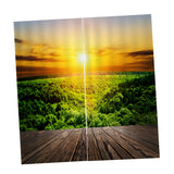 Max Set of 2 Panel Digital Printing 3D Curtains Window  Sunlight Forest