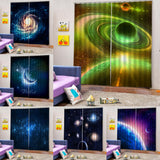 Max 2 Panel Printed Curtain, Thermal Insulated Curtain Drape Universe