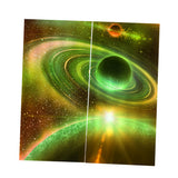 Max 2 Panel Printed Curtain, Thermal Insulated Curtain Drape Universe