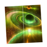 Max 2 Panel Printed Curtain, Thermal Insulated Curtain Drape Universe