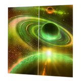 Max 2 Panel Printed Curtain, Thermal Insulated Curtain Drape Universe