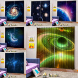 Max 2 Panel Printed Curtain, Thermal Insulated Curtain Drape Universe