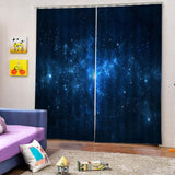 Max 2 Panel Printed Curtain, Thermal Insulated Curtain Drape Sky