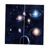 Max 2 Panel Printed Curtain, Thermal Insulated Curtain Drape Galaxy