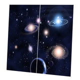 Max 2 Panel Printed Curtain, Thermal Insulated Curtain Drape Galaxy
