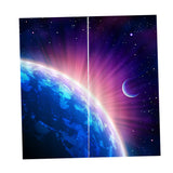 Max 2 Panel Printed Curtain, Thermal Insulated Curtain Drape Earth