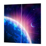 Max 2 Panel Printed Curtain, Thermal Insulated Curtain Drape Earth