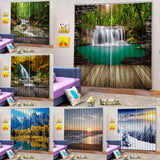 Max 2 Panels Digital 3D Printing Blackout Window Curtains Waterfall