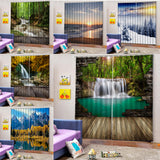 Max 2 Panels Digital 3D Printing Blackout Window Curtains Waterfall