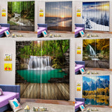 Max 2 Panels Digital 3D Printing Blackout Window Curtains Waterfall
