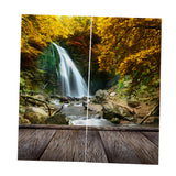 Max 2 Panels Digital 3D Printing Blackout Window Curtains Mountain Waterfall