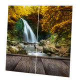 Max 2 Panels Digital 3D Printing Blackout Window Curtains Mountain Waterfall