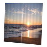 Max 2 Panels Digital 3D Printing Blackout Window Curtains Seaside