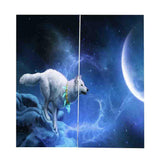 Max 2 Panel Printed Curtain Thermal Insulated Curtain Drape Snow Wolf