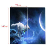 Max 2 Panel Printed Curtain Thermal Insulated Curtain Drape Snow Wolf