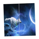 Max 2 Panel Printed Curtain Thermal Insulated Curtain Drape Snow Wolf