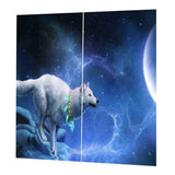 Max 2 Panel Printed Curtain Thermal Insulated Curtain Drape Snow Wolf