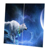 Max 2 Panel Printed Curtain Thermal Insulated Curtain Drape Snow Wolf
