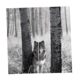 Max 2 Panel Printed Curtain Thermal Insulated Curtain Drape Gray Wolf