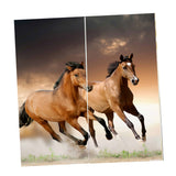 Max 2 Panel Printed Curtain Thermal Insulated Curtain Drape Horses