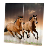 Max 2 Panel Printed Curtain Thermal Insulated Curtain Drape Horses