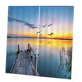 Max 2 Panel Printed Curtain Thermal Insulated Curtain Drape Swan