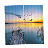 Max 2 Panel Printed Curtain Thermal Insulated Curtain Drape Swan