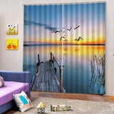 Max 2 Panel Printed Curtain Thermal Insulated Curtain Drape Swan