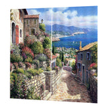 Max Set of 2 Panel Digital Printing 3D Curtains Window  Street