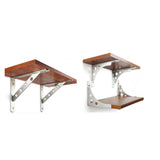 Max 2Pieces Stainless Steel Wall Shelf Bracket Support L Shaped 6 inches - Aladdin Shoppers