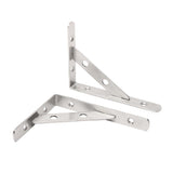 Max 2Pieces Stainless Steel Wall Shelf Bracket Support L Shaped 6 inches
