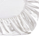 Max Home Textile Bed Sheet Solid Fitted Sheets 198x203x30cm White