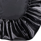 Home Textile Bed Sheet Solid Fitted Sheets 99x190x30cm Black