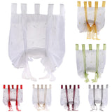 Max Roman shade European embroidery style tie up window curtain White 60x140cm