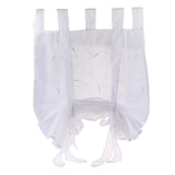 Max Roman shade European embroidery style tie up window curtain White 60x140cm